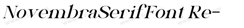 NovembraSerifFont Re字体转换